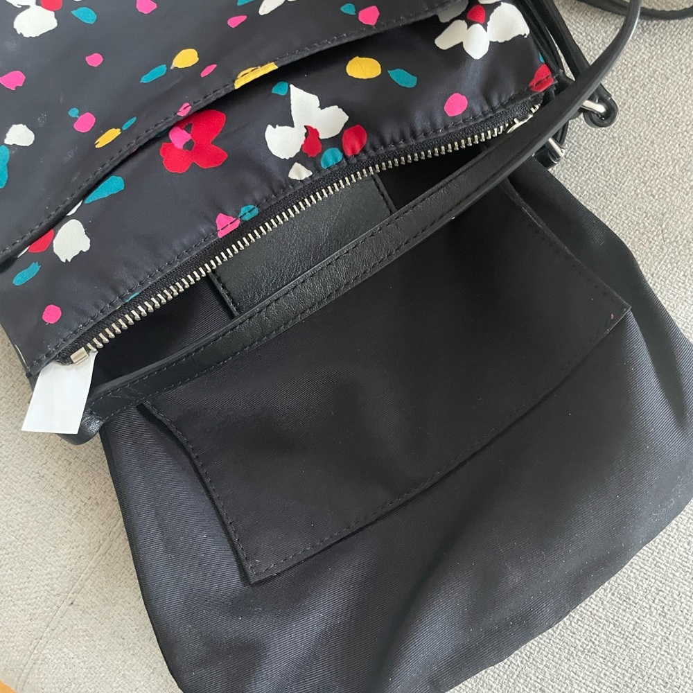 Marc Jacobs Black Floral Print Crossbody Bag with Colorful Accents - Picture 9 of 14